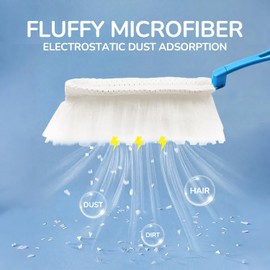 JEBBLAS Disposable Duster Refills White Replacement Head 20 Count