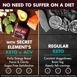 Secret Element 60 Gomitas Vinagre De Manzana 1100mg Para Bajar De Peso Sabor a Cereza En Oferta