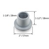 Amgiimor 4Pcs 1-1/8" I.D Grey Replacement Feet Rubber Suction Cup