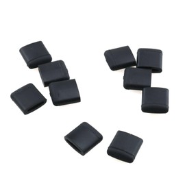 TAODAN 10PCS Grease Pan Pad Protective Cover Air Fryer Rubber Buffer Baking Pan Pad Silicone Sleeve Protective Cover Black