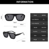 YAMEIZE Retro 70s Rectangle Sunglasses for Women Men Classic Square