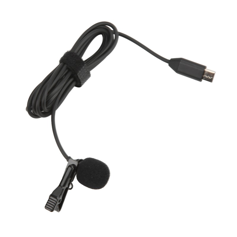 Type C Lavalier Microphone Hifi Sound Noise Cancelling Clip On