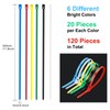 Cable Ties Set, 120 Pieces Cable Ties, Resealable, Colourful, 300