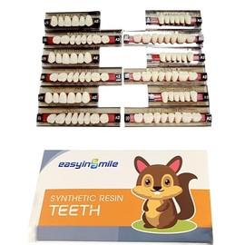 Dientes Falsos De Resina Acrílica, Dentadura Postiza Sintética, Dientes De Resina, Dientes Completos, 84 Piezas/Caja Para Reemplazo De Fiesta De Halloween (A2)