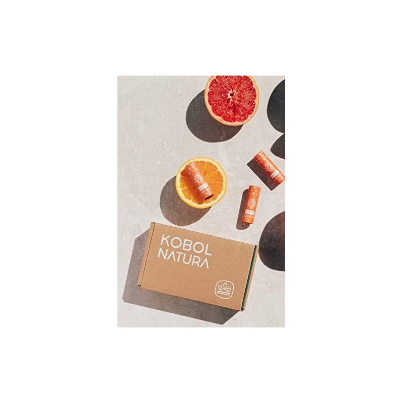 KOBOL Bálsamo Labial Cítrico Vegano Push Up Hidratación Natural