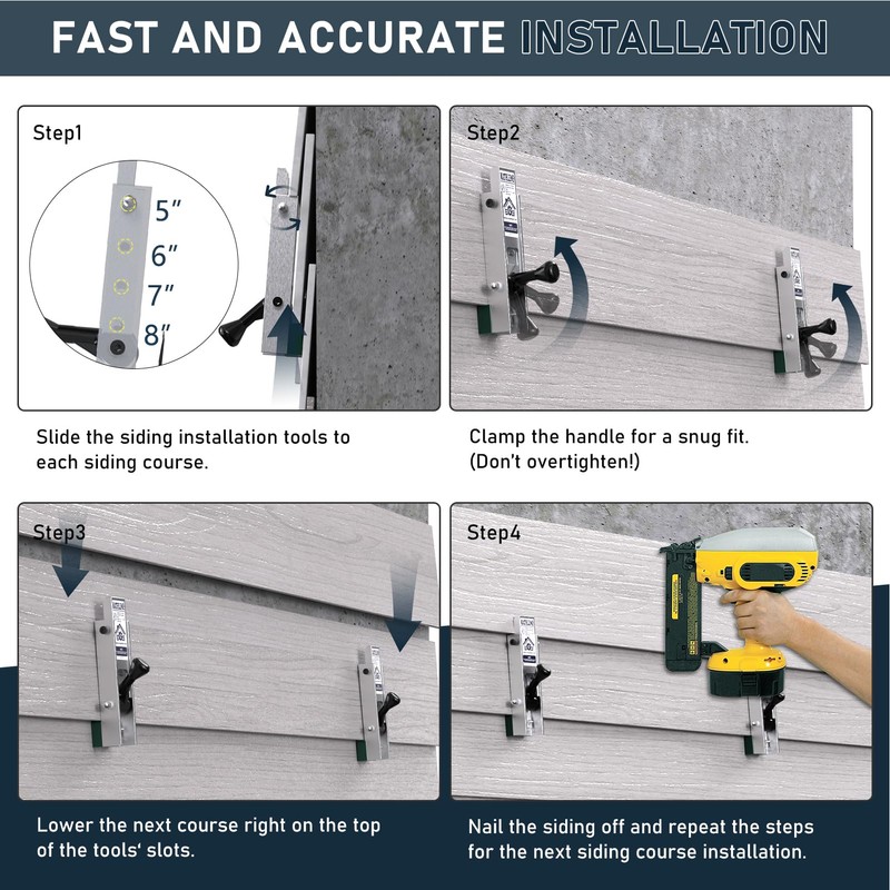 Siding Installation Tools, Siding Mounting Kit for Use with 5/16-Inch