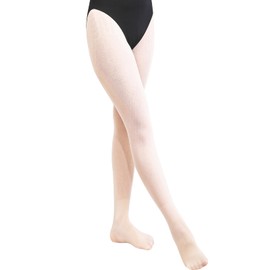 BALAYSIER Ballet Tights for Girls and Women 90 D Footed Dance Tights Soft ＆ High Stretch 1-2 Pairs(Pink,L)