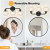 Bathroom Light Fixtures Black Vanity Light, 3 Light Modern Wall
