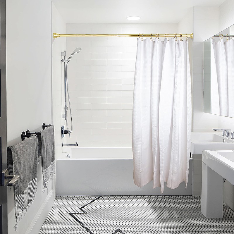 Utopia Alley HK1GD Deco Flat Double Roller Shower Curtain Hooks;
