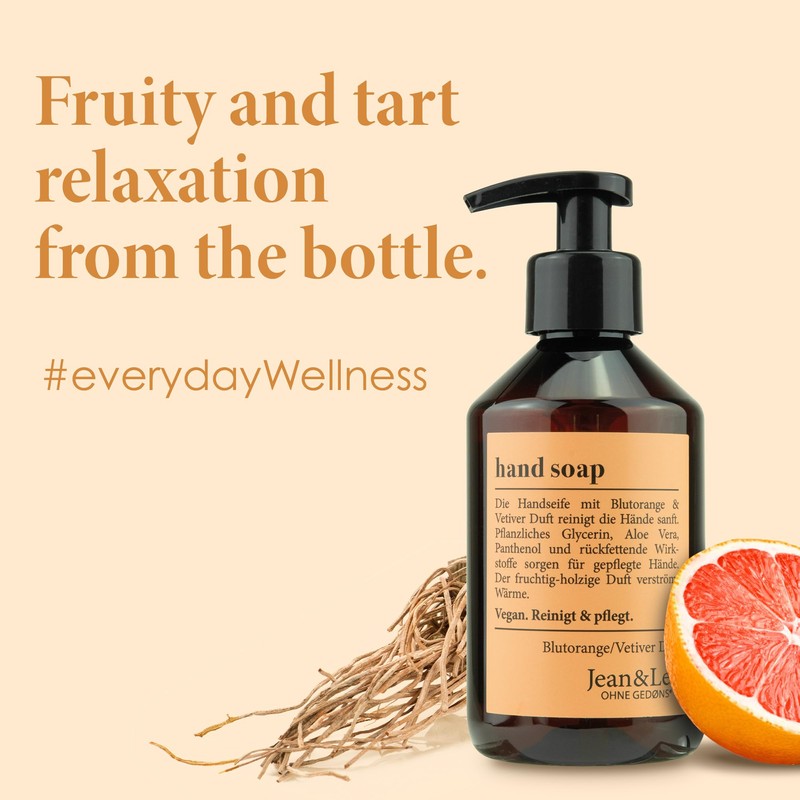 Jean & Len Hand Soap Fruity Scented of Blood Orange
