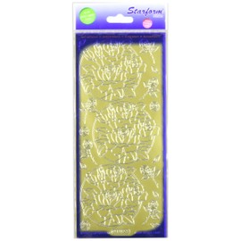 Elizabeth Craft Designs Circle of Roses Peel Off Stickers 4"X9" Sheet-Gold