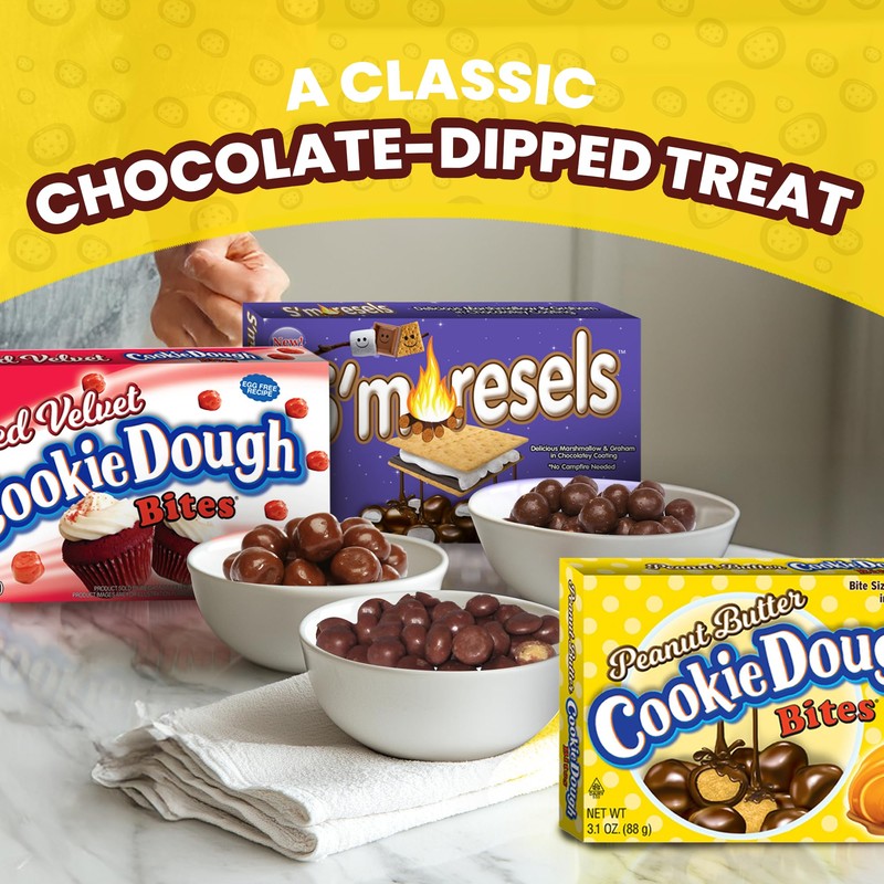 Cookie Dough Bites Caramel Flavored Candy | 3.1 oz (Pack
