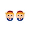 Trump 2024 Wooden Stud Earrings, MAGA, Red, White and Blue,