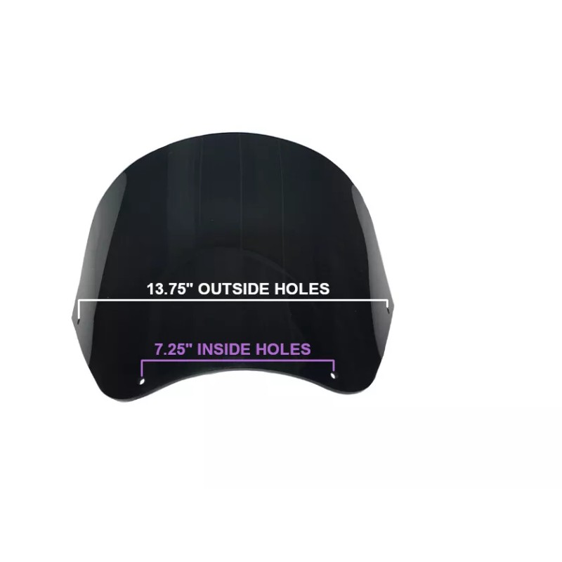 Stealth T-Sport Fairing Replacement 14" Windshield for Harley Davidson Dyna