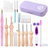 37Pcs Punch Needle Kit, Punch Needle Tool with Adjustable Punch