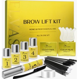 Eyebrow Lifting Set, DIY Brow Lifting Set for Home, ELVASO Instant Salon Effect for Fuller, Thicker 3D Eyebrows, Easy to Use & Long Lasting Result