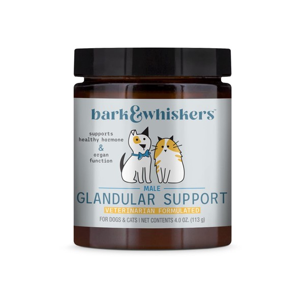 Dr. Mercola, Bark & Whiskers, Male Glandular Support for Pets, 4 oz., Supports Healthy Hormone and Organ Function, Non GMO, Soy Free, Gluten Free