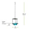 Mosaic Birds M446-200-09 Floral Bird Feeder Aqua