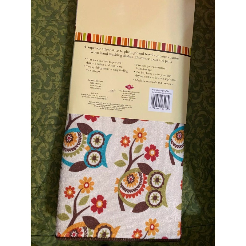 Ritz REVERSIBLE MICROFIBER DRYING MAT BY RITZ--SUPER ABSORBENT, new