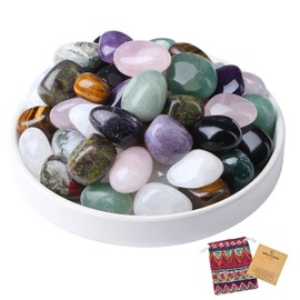 Gemstones for children, 400 g, tumbled stones, crystals, lucky stones for children, party bag, guest gift, children's birthday, treasure hunt, 1.5 - 2.5 cm, irregular gemstone