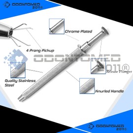 OdontoMed2011® IC Pickup/Thread Picker/BGA Chip Picker/Electronic Component Catch/ 4 Clamp IC Chip Metal Catcher/Manicure Cotton Ball Claw. ODM