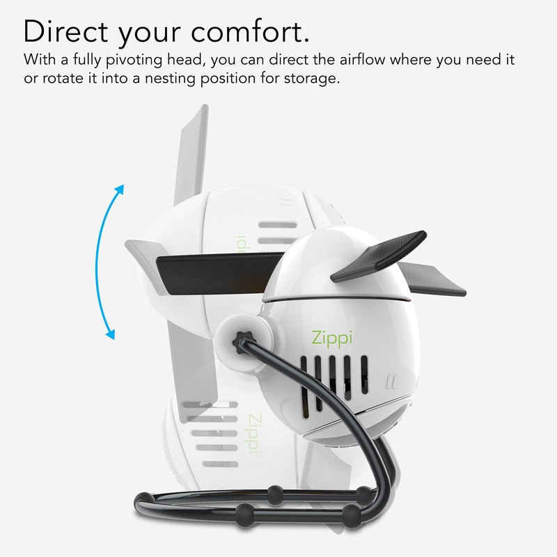 Vornado Zippi Small Personal Fan, Foldable Cooling for Desk, 2