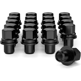 EZISOE 20PCS M14x1.5 1.83" Tall Black Mag Seat Closed End Bulge Acorn Lug Nuts - 0.87" Hex Wheel Lug Nuts for OEM Factory Land Rover LR3 LR4 Range Rover & Sport