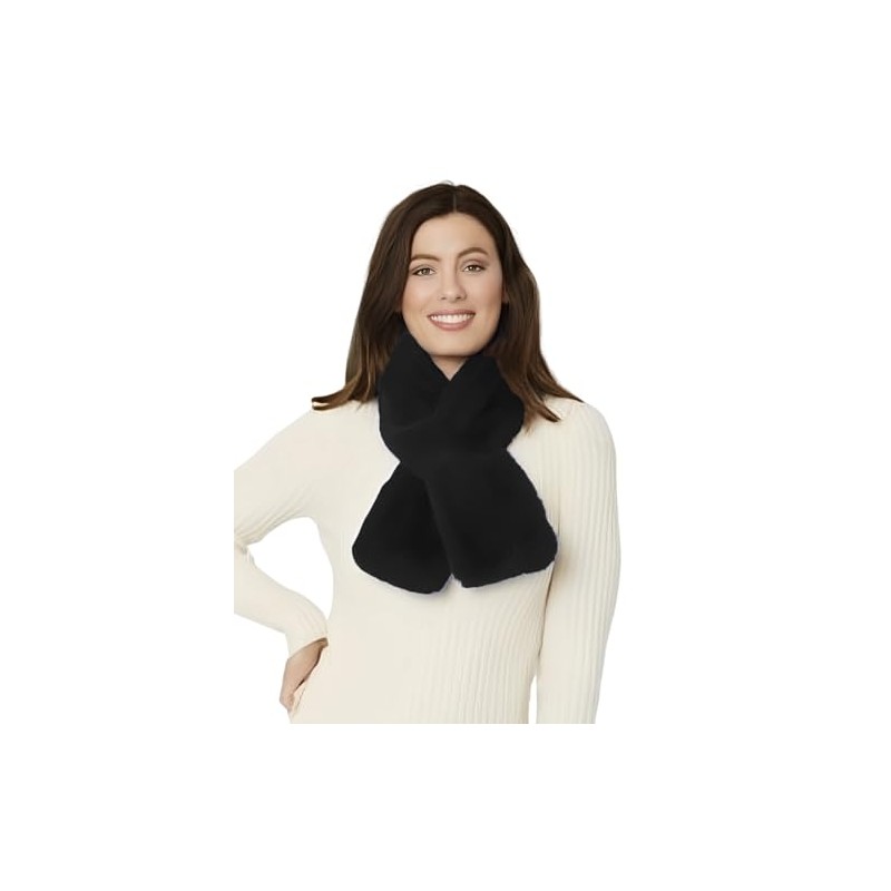 Lina & Lily Faux Fur Pull-Through Women's Winter Collar Scarf