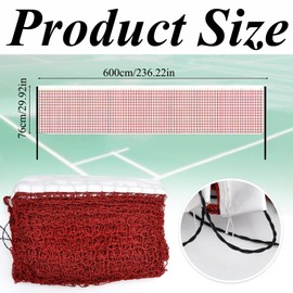 Badminton Training Mesh Square Mesh Standard Badminton Court Netting Replacement Lightweight Portable Volleyball Net for Outdoor Indoor Beach Backyard