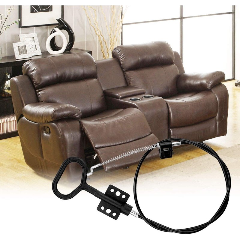 2 PCS Sofa Recliner Cables, D-Ring Recliner Release Pull Handle