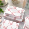JarThenaAMCS 6 Sheets Pink Bow Wrapping Paper -Not Roll- Gift