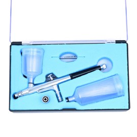ANCLLO 0.3mm Airbrush Set with Assorted Cups for Makeup, Model Making and Crafts