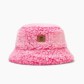 Turtle Fur Stomp Recycled Comfort Lush Fleece Adjustable Bucket Hat, Luscious Pink - One Size