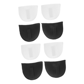 STOBAZA 8pcs Women Foam Shoulder Pads Breathable Enhancers for Tailoring Jackets Coats Reusable White Black Cushioning Support