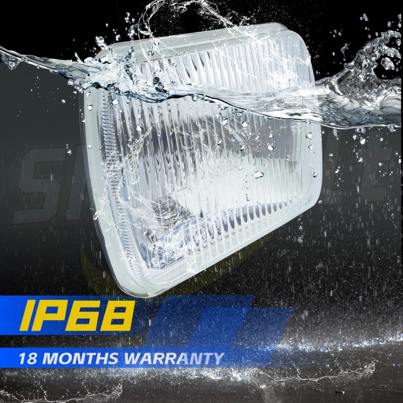 SHYFRULT For Chevy-Pickup 1981-87 C10 K10 Blazer 4x6" LED Headlights