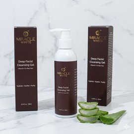 MIRACLE WHITE FACIAL CLEANSING GEL WITH VITAMIN C & ALOE VERA EXTRACT(With Combo Plus)