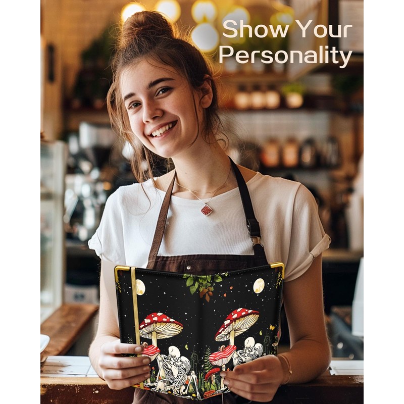 Slohif Server Book for Waitress Cute Serving Books with Zipper