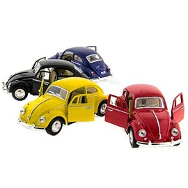 KiNSMART - 1967 Volkswagen Classic Beetle 5 Inch 1:32 Scale Die Cast Metal Model Toy (4Set)