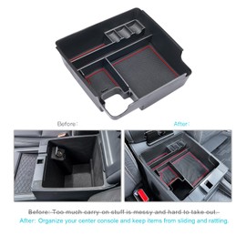 CDEFG for 2022-2025 2026 Frontier Center Console Organizer for 2026 2025 Nissan Frontier Armrest Storage Box 2022-2025 2026 Frontier Pickup Truck Accessories(Red)