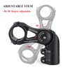 Bike Stem - 130 Degree Adjustable Bicycle Stem- 75mm 90mm