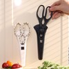 Linoroso Kitchen Scissors All Purpose with Magnetic Holder for Refrigerators,