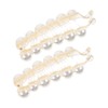 IWOWHERO Quality Pearl Banana Clips 2pcs Large Size for Women