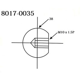 Pro Series by HHIP 8017-0035 Ball Knob, M10x1.5 Thread x 38 mm