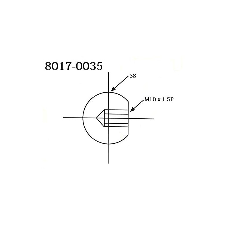 Pro Series by HHIP 8017-0035 Ball Knob, M10x1.5 Thread x