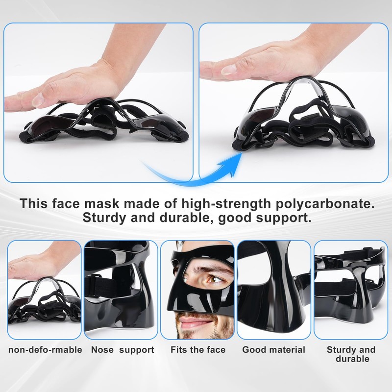 Nose Guard for Broken Nose Adjustable Basketball Face Shield Nose