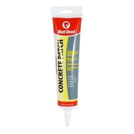 Red Devil 0645 Concrete Repair Patch, Cement Crack Filler, 5.5 Oz Squeeze Tube, Pre-Mixed, Pack of 1, Gray, Made in USA