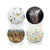 4 x Round Giraffe Coasters - Animals Wild Safari Set