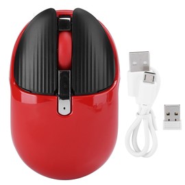 HXSJ M106 2.4G Wireless Mouse Rechargeable Silent Mute Mice USB Receiver 1200/1600 DPIRed