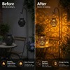 Solar Hanging Lantern for Outdoor Décor – Hollow Iron Projection