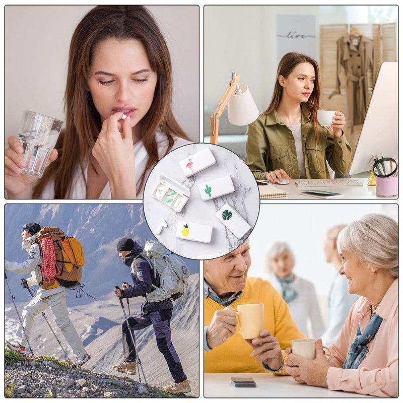 10-Piece Small Pill Box, Practical Travel Pill Box, Packaging Box